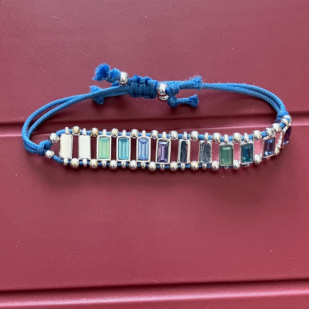 Chic Blue and Silver Women's Bracelet Set(3) - Picture 2 of 5